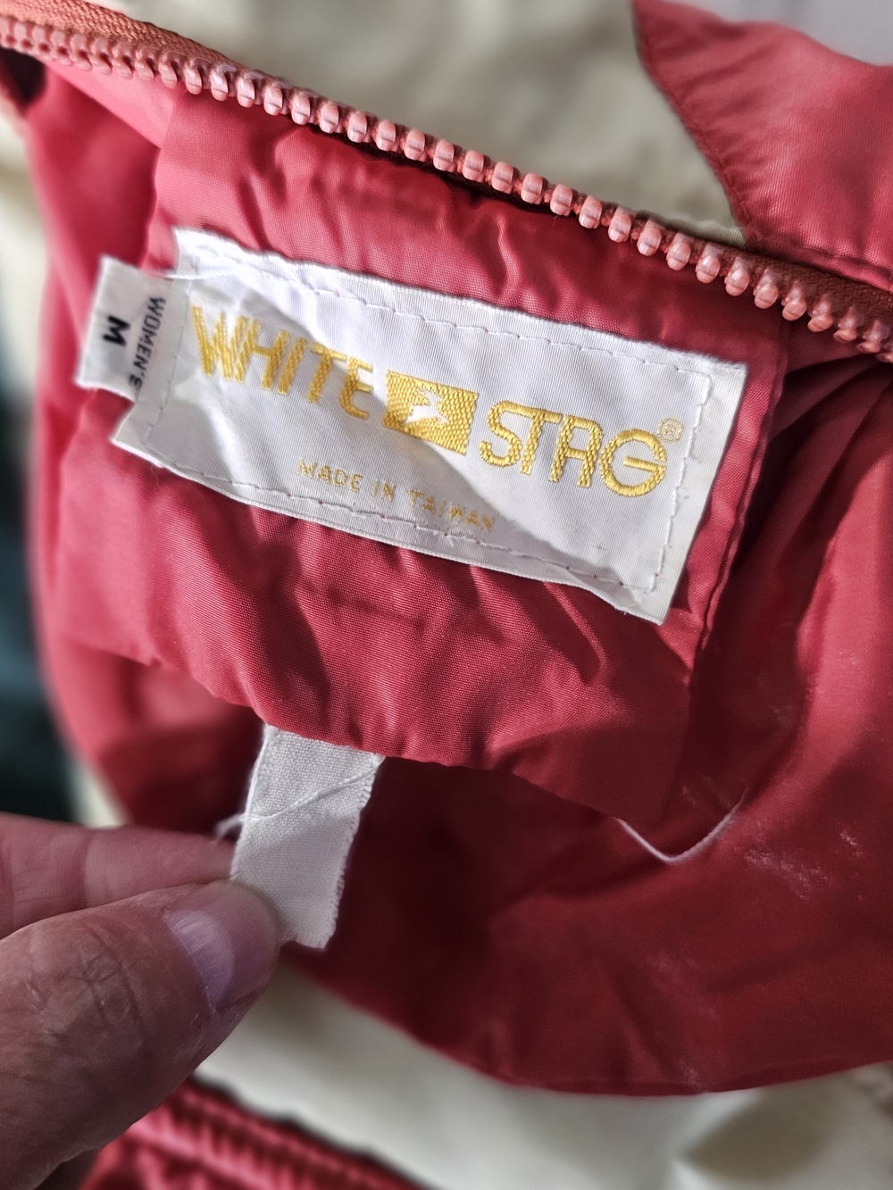 Vintage Colorblock Puffer Vest White Stag Brand - Picture 11 of 14